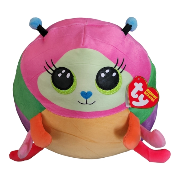 NWT - TY Squishies Beanies Plush - NESSA the Caterpillar  14" Large - Picture 8 of 11